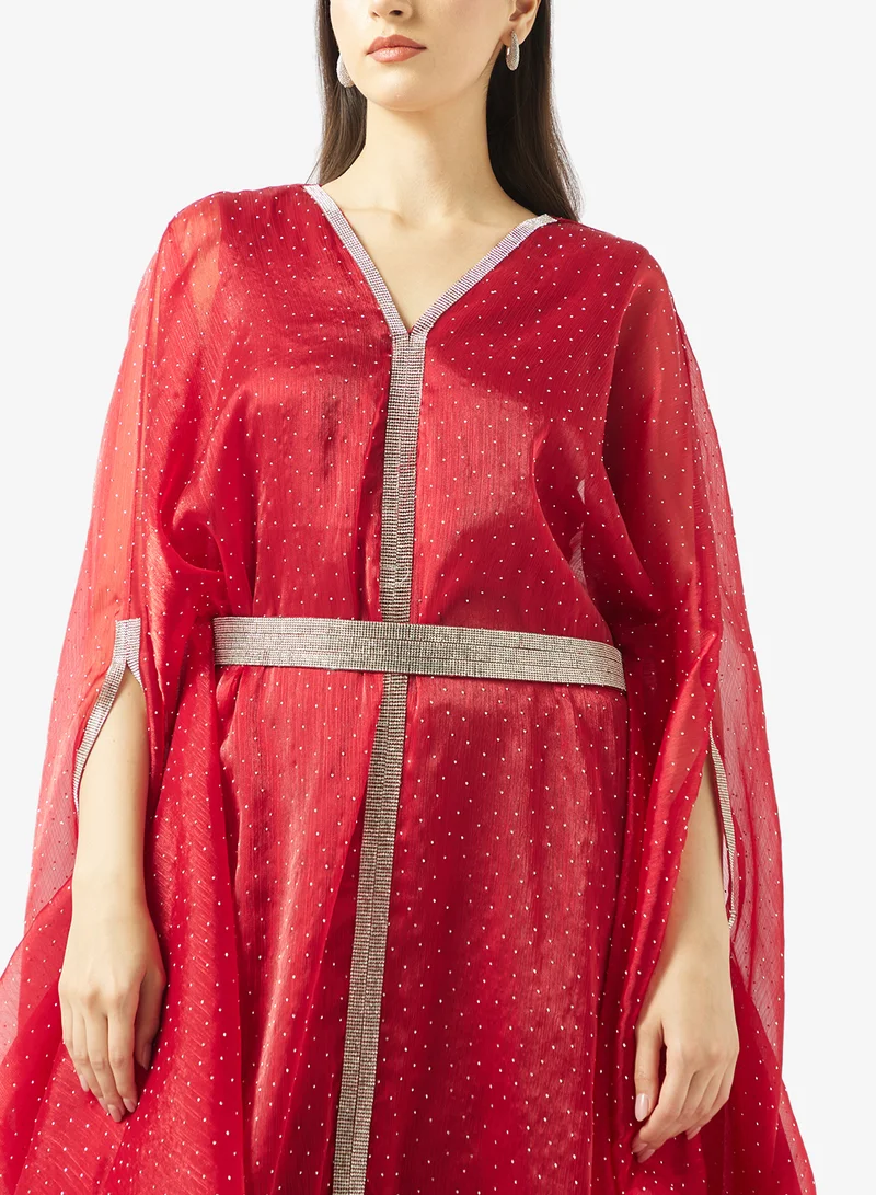 Golden Apple  Vneck Midi Dress for Women | Best Price UAE